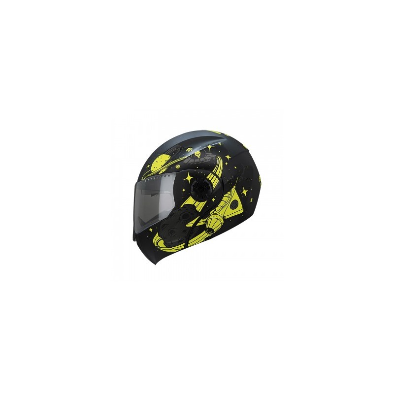 CASCO GHIRA KIDS ABAT. GRAFICO NE/AMARILLO