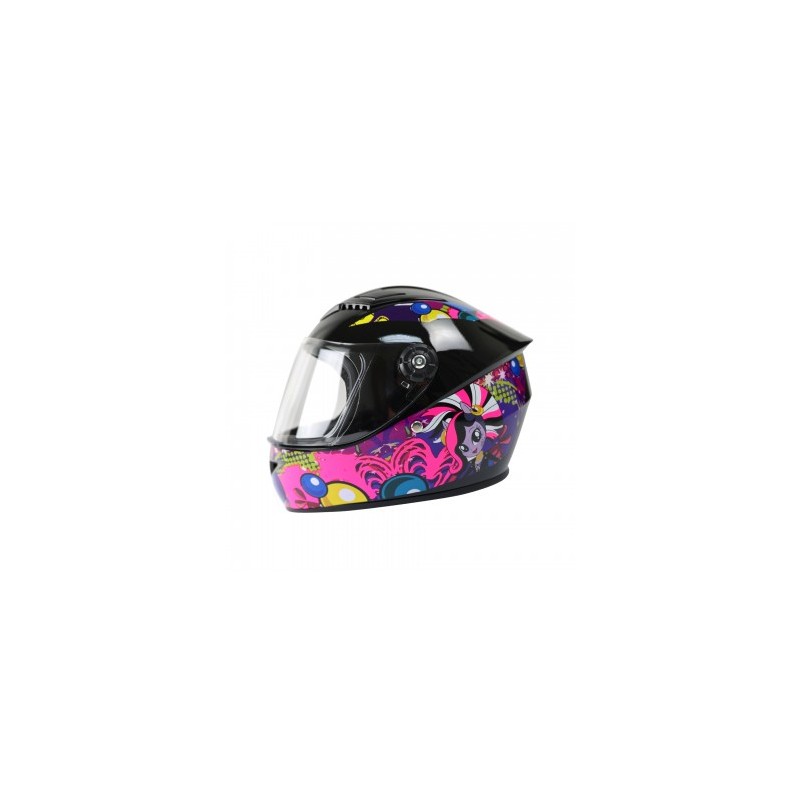 CASCO GHIRA KIDS ABAT. GRAFICO NE/ROSA