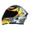 CASCO R7 RACING ABAT. AM/BCO/GRIS XL
