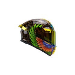 CASCO RODA PILOT ABAT. NE/VE. MICA ORO 2XL