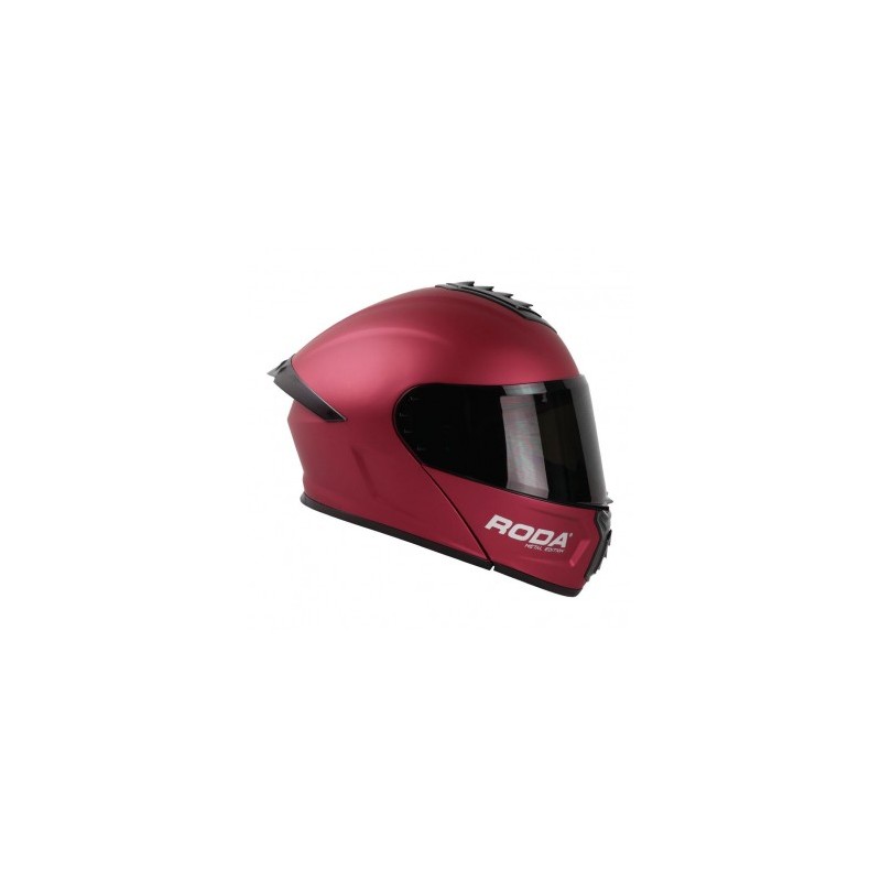 CASCO RODA PILOT ABAT. ROJO METAL  L