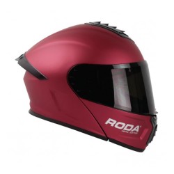 CASCO RODA PILOT ABAT. ROJO METAL  L