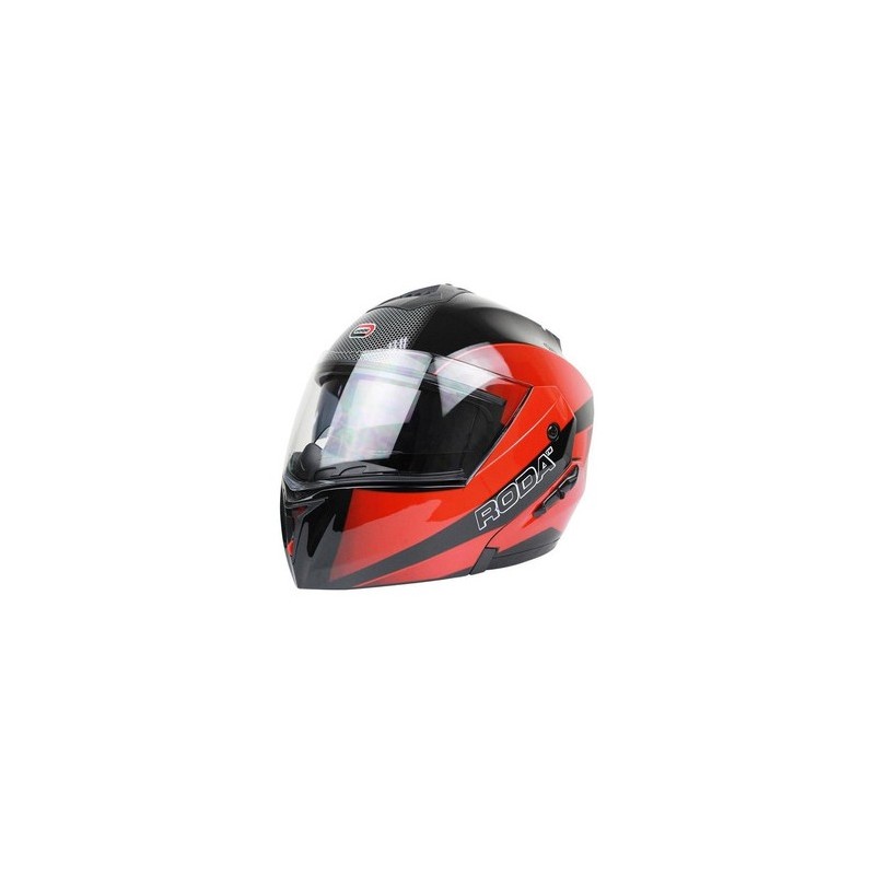 CASCO RODA REVENGE ABAT. NE/ROJO 2XL